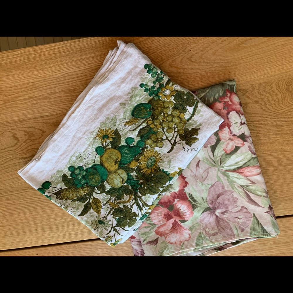 Two Vintage tablecloths